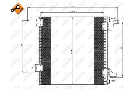 Радиатор кондиционера (Конденсатор) NRF 35526