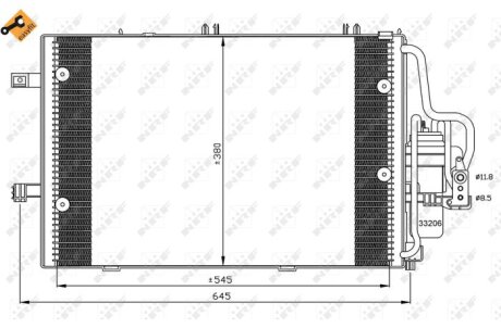 Радиатор кондиционера (Конденсатор) NRF 35530