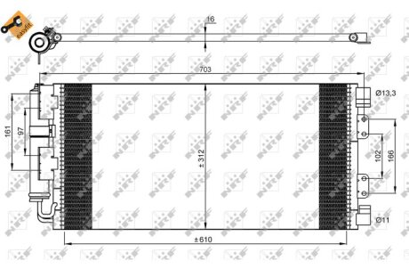 Радиатор кондиционера (Конденсатор) NRF 35548