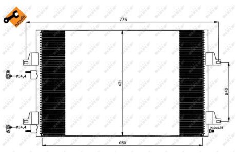 Радиатор кондиционера (Конденсатор) NRF 35557