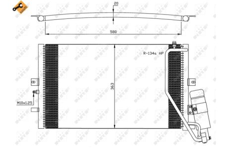 Радиатор кондиционера (Конденсатор) NRF 35558