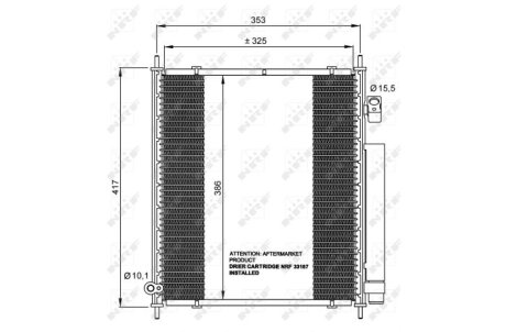 Радиатор кондиционера (Конденсатор) NRF 35562