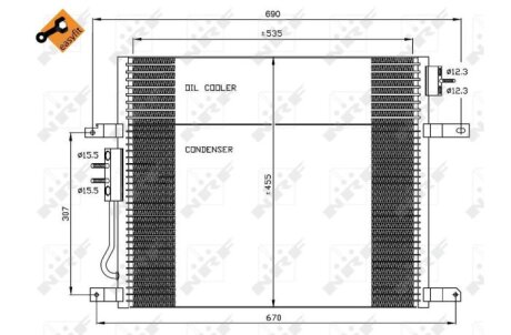 Радиатор кондиционера (Конденсатор) NRF 35577