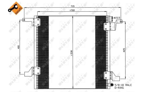 Радиатор кондиционера (Конденсатор) NRF 35579