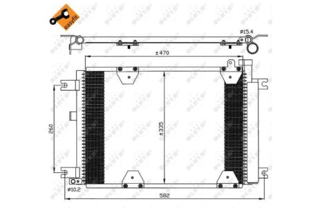 Радиатор кондиционера (Конденсатор) NRF 35580