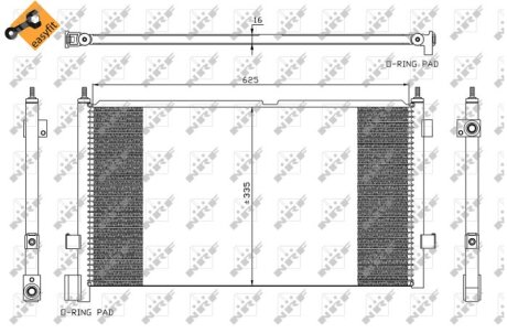 Радиатор кондиционера (Конденсатор) NRF 35591