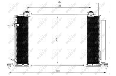 Радиатор кондиционера (Конденсатор) NRF 35595