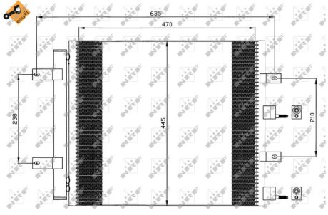 Радиатор кондиционера (Конденсатор) NRF 35604