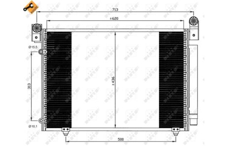 Радиатор кондиционера (Конденсатор) NRF 35612