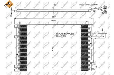 Радиатор кондиционера (Конденсатор) NRF 35616