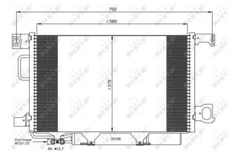 Радиатор кондиционера (Конденсатор) NRF 35623