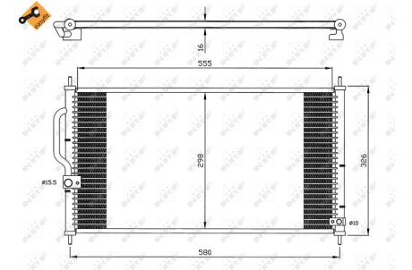 Радиатор кондиционера (Конденсатор) NRF 35627