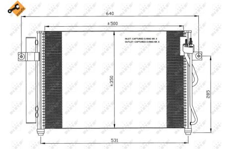 Радиатор кондиционера (Конденсатор) NRF 35630