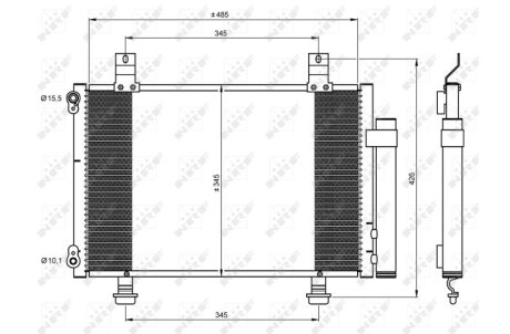 Радиатор кондиционера (Конденсатор) NRF 35645