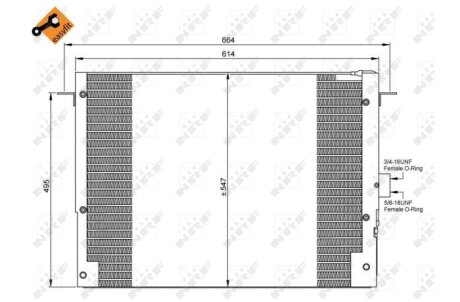 Радиатор кондиционера (Конденсатор) NRF 35657