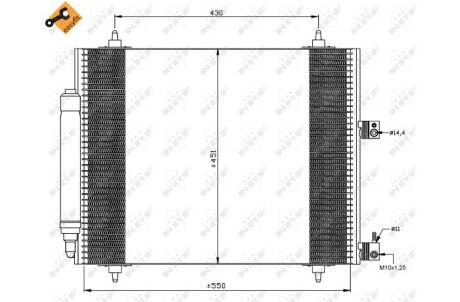 Радиатор кондиционера (Конденсатор) NRF 35669