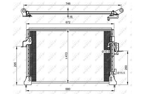 Радиатор кондиционера (Конденсатор) NRF 35754