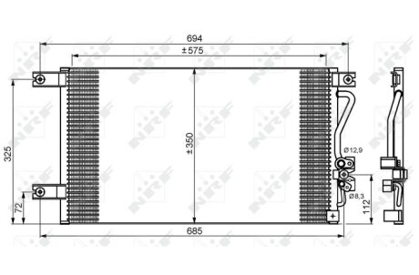 Радиатор кондиционера (Конденсатор) NRF 35756