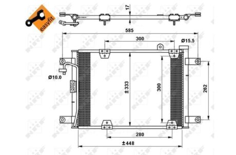 Радиатор кондиционера (Конденсатор) NRF 35768