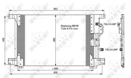 Радиатор кондиционера (Конденсатор) NRF 35772