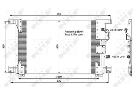 Радиатор кондиционера (Конденсатор) NRF 35772