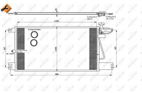 Радиатор кондиционера (Конденсатор) NRF 35790