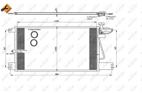 Радиатор кондиционера (Конденсатор) NRF 35790