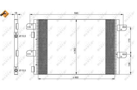 Радиатор кондиционера (Конденсатор) NRF 35792