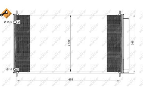 Радиатор кондиционера (Конденсатор) NRF 35838