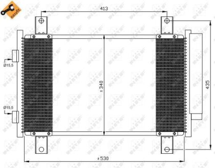 Радіатор кондиціонера (з осушувачем) Citroen Jumper/Fiat Ducato/Beugeot Boxer 2.0-2.8D 02- NRF 35840