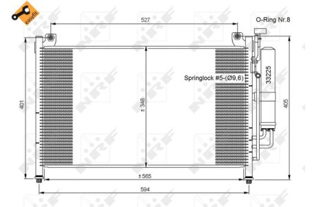 Радиатор кондиционера (Конденсатор) NRF 35870