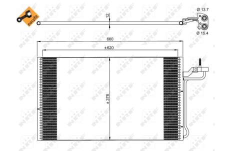 Радиатор кондиционера (Конденсатор) NRF 35882