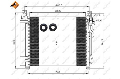 Радиатор кондиционера (Конденсатор) NRF 35888