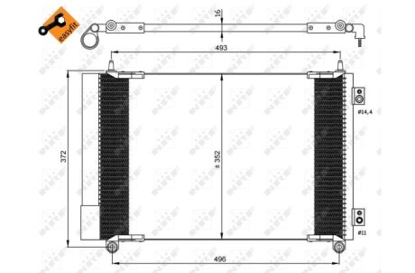 Радиатор кондиционера (Конденсатор) NRF 35899