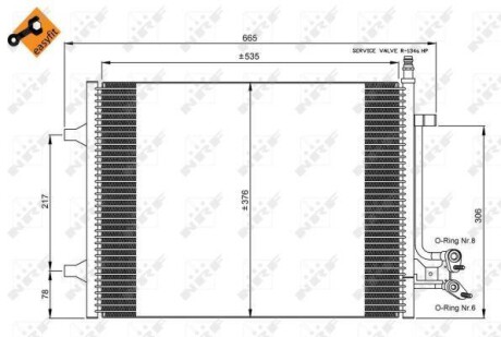 Радиатор кондиционера (Конденсатор) NRF 35904