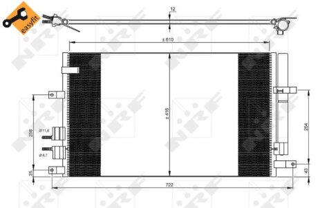 Радиатор кондиционера (Конденсатор) NRF 35911