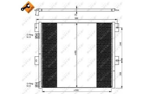 Радиатор кондиционера (Конденсатор) NRF 35924