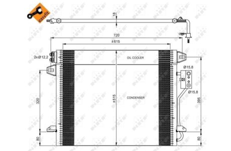 Радиатор кондиционера (Конденсатор) NRF 35928