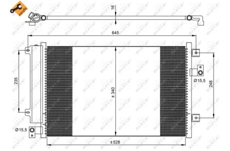 Радиатор кондиционера (Конденсатор) NRF 35942