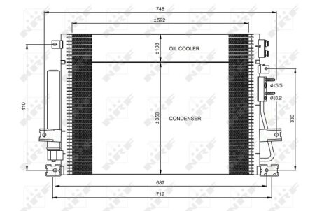 Радиатор кондиционера (Конденсатор) NRF 35966