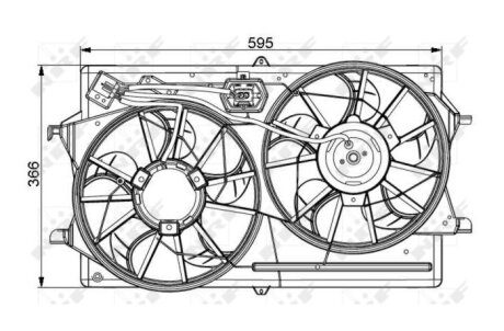 Вентилятор радиатора охлаждения NRF 47061