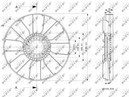 Крыльчатка вентилятора NRF 49848