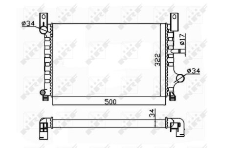 Радиатор охлаждения двигателя NRF 506224