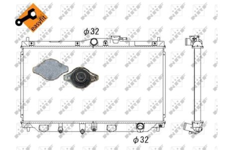 Радиатор охлаждения двигателя NRF 507728