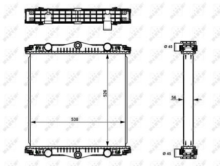 Радиатор охлаждения двигателя NRF 509569