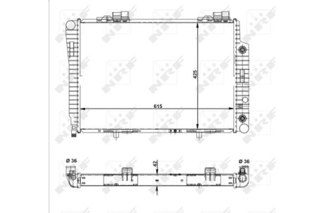 Радиатор охлаждения двигателя NRF 51281