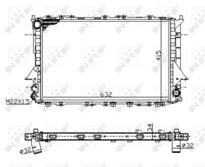 Радиатор охлаждения двигателя NRF 51320A