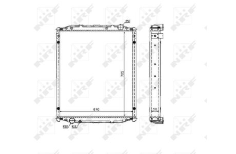 Радиатор охлаждения двигателя NRF 51604