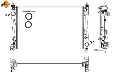 Радиатор охлаждения двигателя NRF 53017