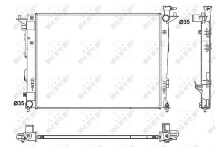 Радиатор охлаждения двигателя NRF 53052